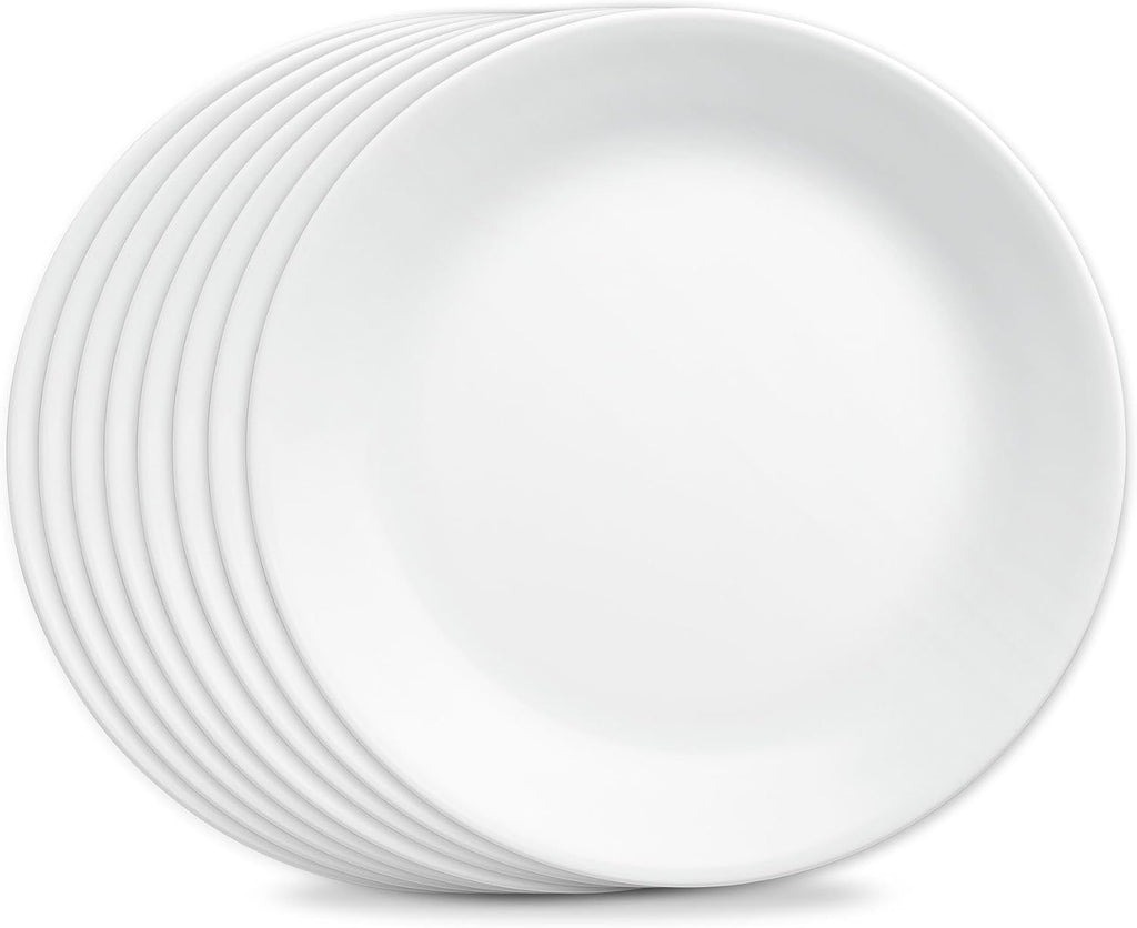 Vitrelle 8-Piece Dinner Plates Set Triple Layer Glass and Chip Resistant