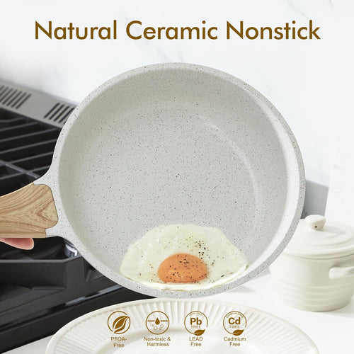 Nonstick Ceramic Frying Pan Skillet, 8 Inch Omelet Pan